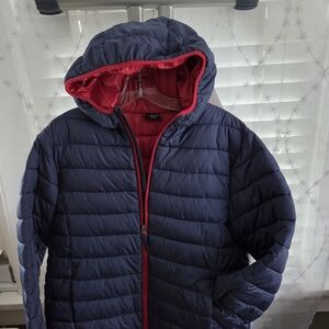 Sequoia Kids Navy and Red Puffer Jacket